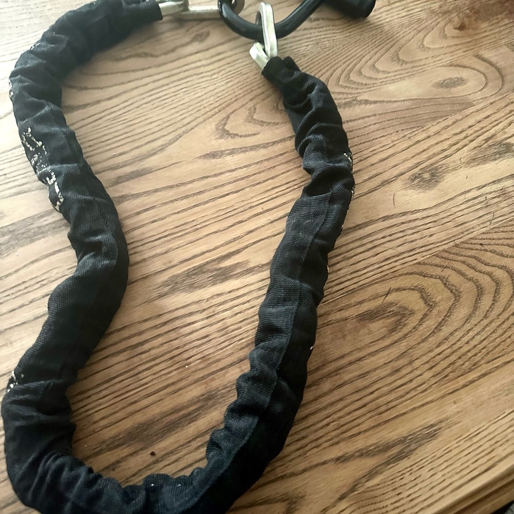 Black Bike Lock with Chain Cover